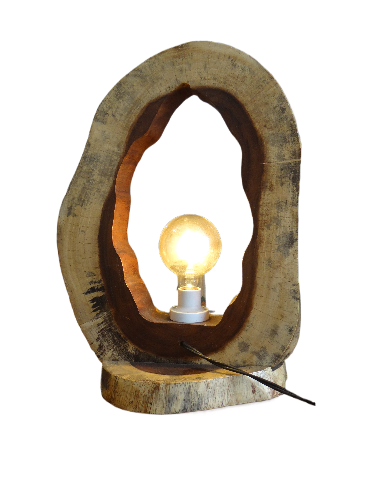 Lámpara Rústica de Madera - Image 2
